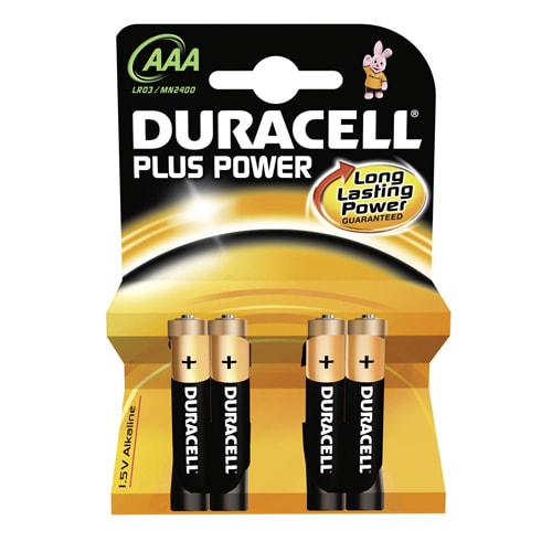 Duracell Plus Power Aaa Batteries   4 Microcell Batteries Per Pack