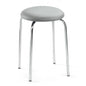 Stackable Stool With Leatherette Cover And Chrome-Plated Frame   Colour Variable