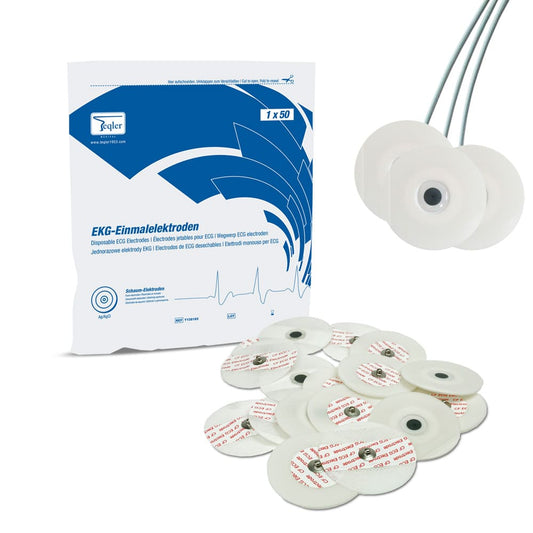 Disposable Ecg Electrodes For Button  Ecg Disposable Electrodes With 55 Mm Diameter   Pack Contents: 50 Piecesadapters