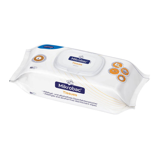 Mikrobac Tissues | Disinfectant Wipes In A Flow Pack For Easy Removal And Quick Disinfection