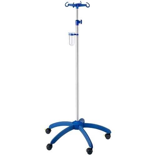 Designer Drip Stand With 5-Legged Base   Castors And Brakes