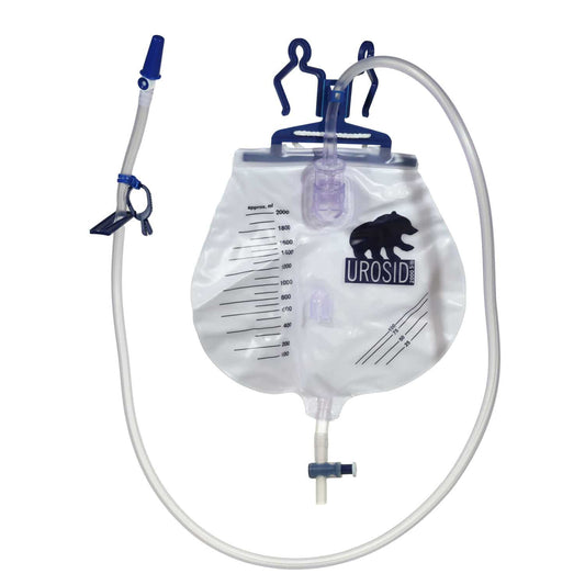 Urosid 2000S Urinary Drainage Set With Vertical Cross Valve For Easy   One-Hand Drainage