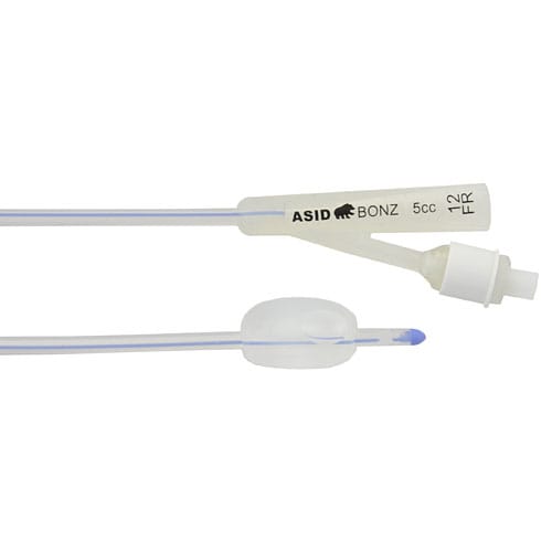 Silicone Balloon Catheter With Nelaton Tip   Dual Lumen