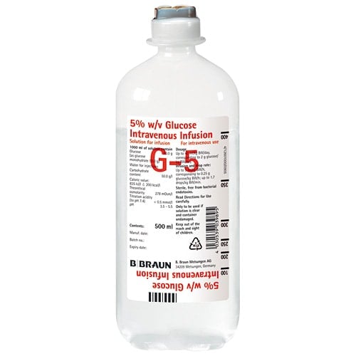 5 % Glucose Infusion Solution From B.Braun In 500 Ml Pe Bottle