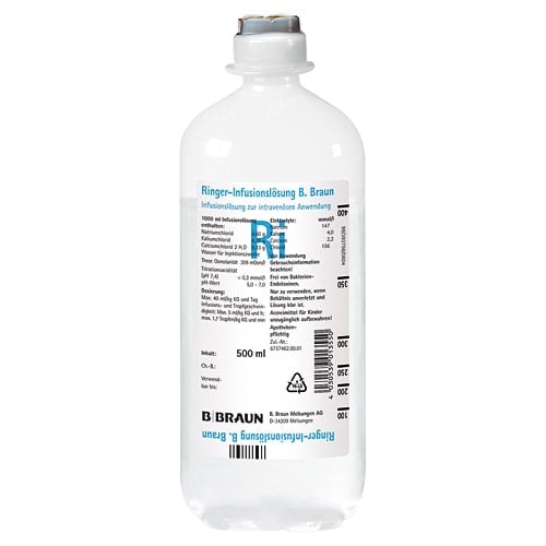 Ringer'S Solution From Bbraun As Infusion Or Carrier Solution In A 500 Ml Bottle