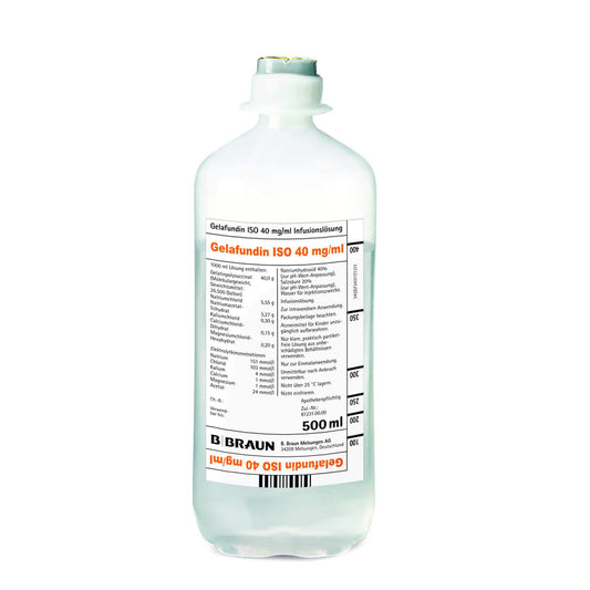 Gelafundin Iso 40 Mg/Ml In A Practical Ecoflac® Plus Pe Bottle. 