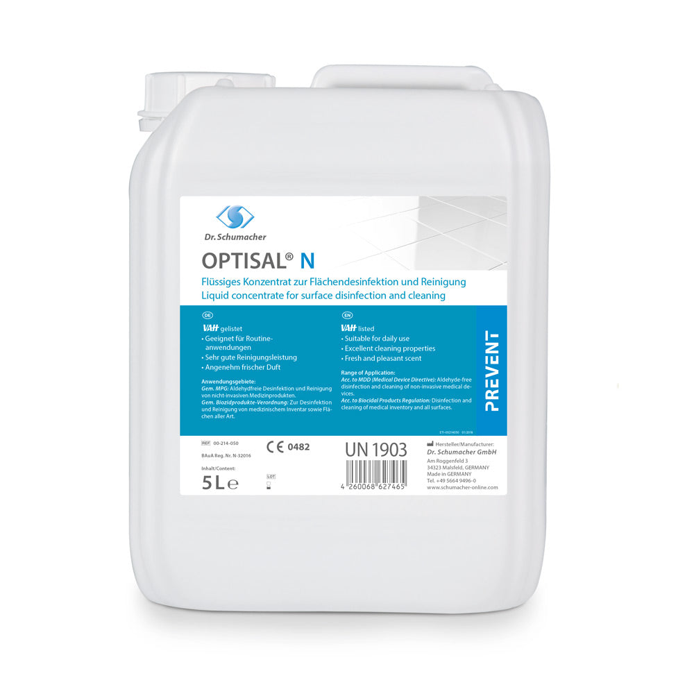 Optisal N For Cleaning And Disinfection Of Surfaces And Medical Inventory