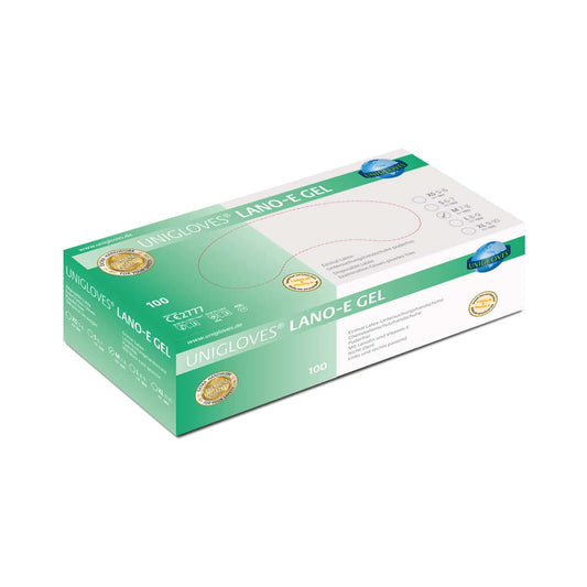 Unigloves Lano-E Gel   Latex Gloves With Lanolin And Vitamin E