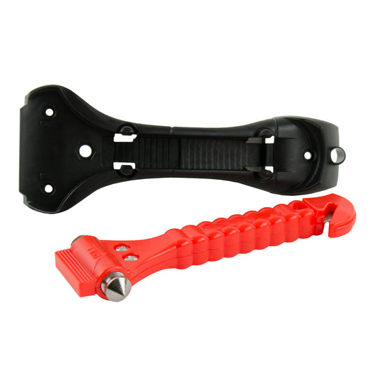 Emergency Hammer With Belt Cutter Including Black Vehicle Holster