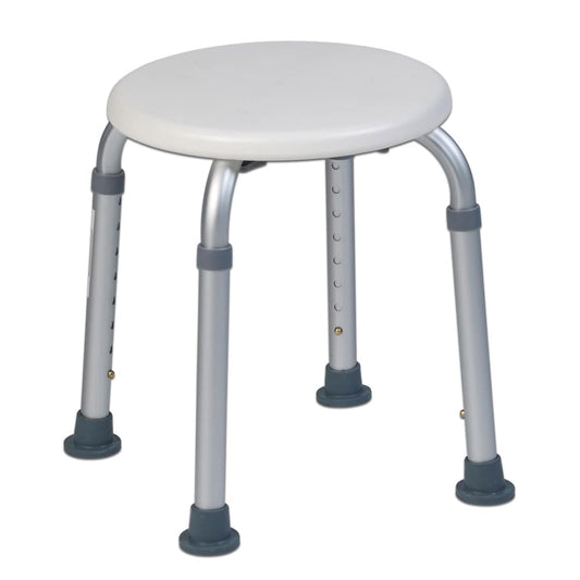 Teqler Shower Stool With Plastic Seat And Aluminium Legs; Easy To Clean