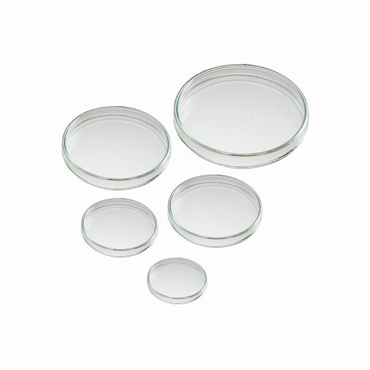Glass Petri Dishes   Available In Various Sizes | With Base And Lid | Non-Smearing