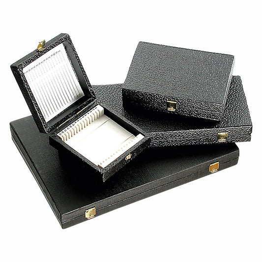 Microscope Slide Storage Boxes With Plastic Slots And Wooden Frame | For 50 Or 100 Specimens