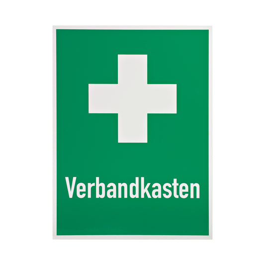 First Aid Sign With Green Background And White Cross | Made Of Aluminium
