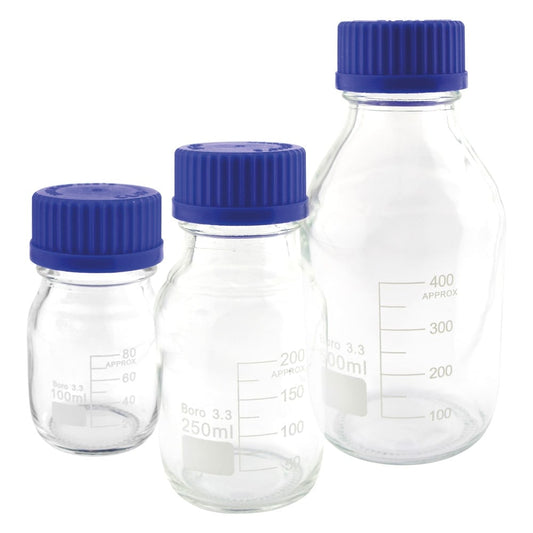 Teqler Reagent Glass Bottles Made Of Temperature- And Chemical-Resistant Borosilicate Glass