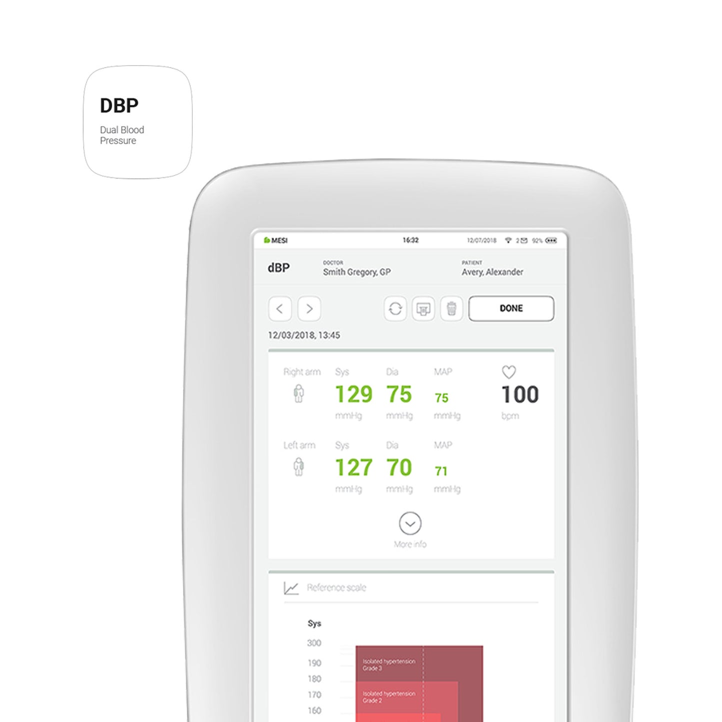 Mesi Mtablet Dbp App For Determining Inter-Arm Blood Pressure Difference