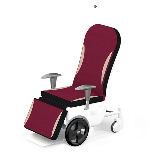 Patient Transport Chair «Gamma» With Soft Comfortable Upholstery And Colour Accents