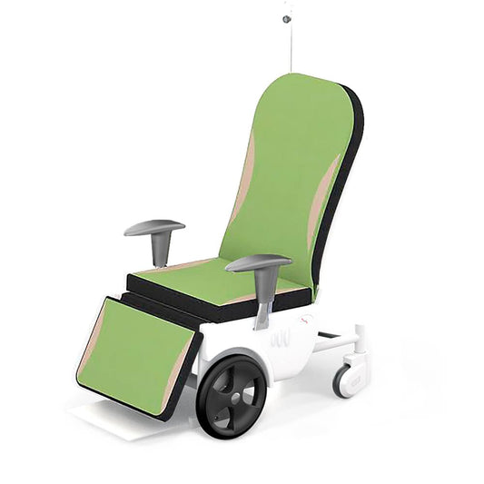 Patient Transport Chair «Gamma» With Soft Comfortable Upholstery And Colour Accents