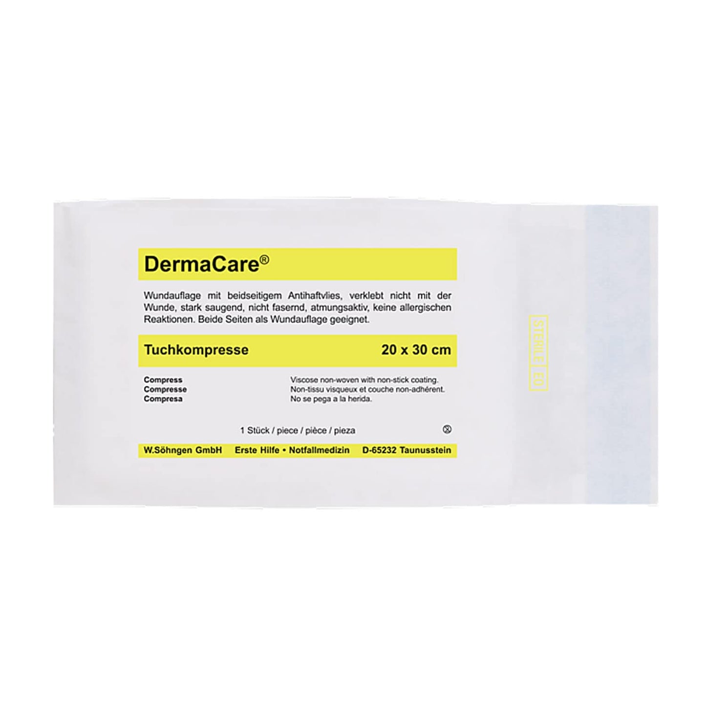 Dermacare Sheet Compress Made From Hypoallergenic   Absorbent Viscose Fleece