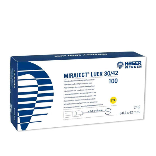 Miraject Luer Injection Cannulas With 3X Lancet Cut And Luer Connector