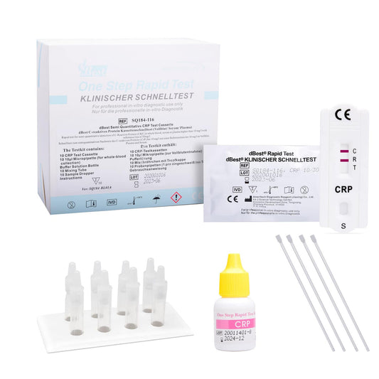 Dbest Crp Rapid Test With 10 Test Cassettes & Test Accessories