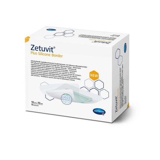 Zetuvit Plus Silicone Border – Self-Adhesive   Superabsorbent Wound Dressing