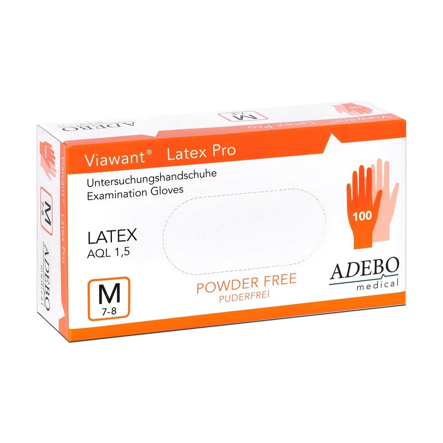 Viawant Latex Pro Examination Gloves   Powder-Free