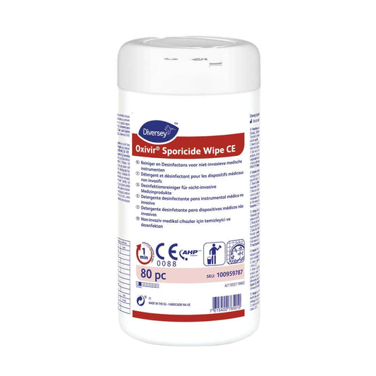 Oxivir® Sporicide Wipe Ce | 80 Wipes In A Practical Dispenser Canister