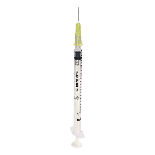 Bd Plastikpak Insulin Syringes With Cannula 30G   0.3 X 13 Mm   For U-40 Insulin