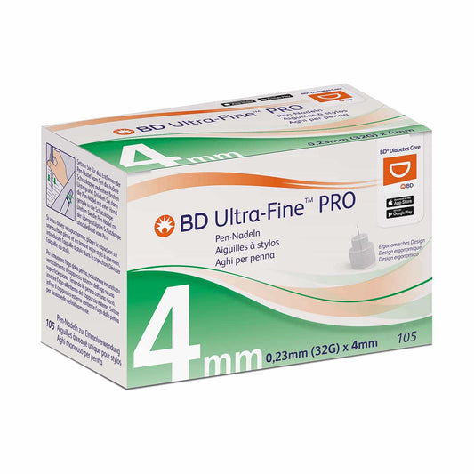 Bd Ultra-Fine Pro Pen Needles   4 Mm Long. Suitable For All Common Insulin Pens