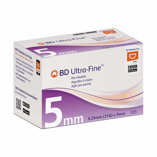 Bd Ultra-Fine 5 Mm Pen Needles With Special 5-Fold Cut