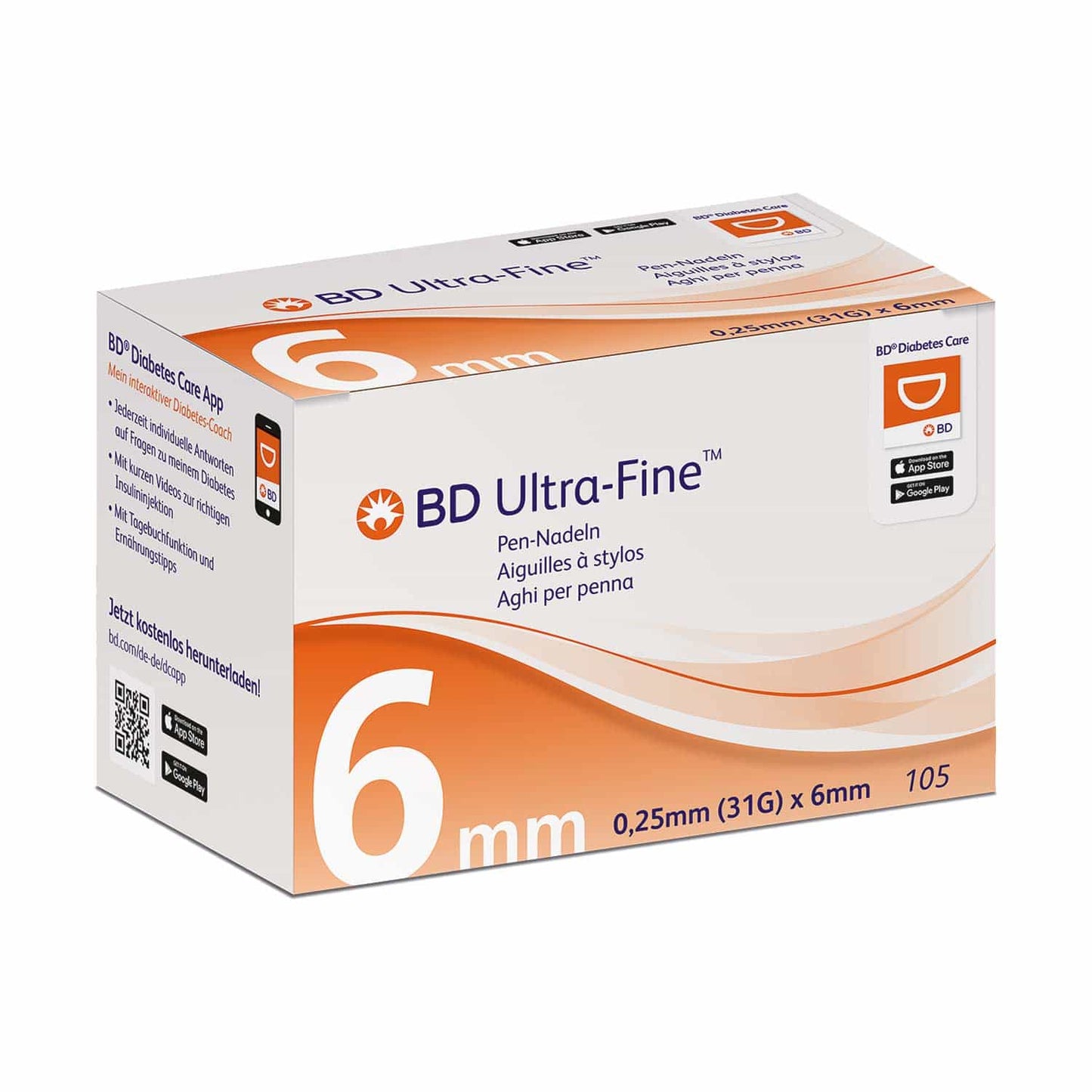 Bd Ultra-Fine 5 Mm Pen Needles With Special 5-Fold Cut