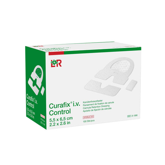 Curafix® I.V. Control  Cannula Fixation Dressing For Cannulas With Viewing Window