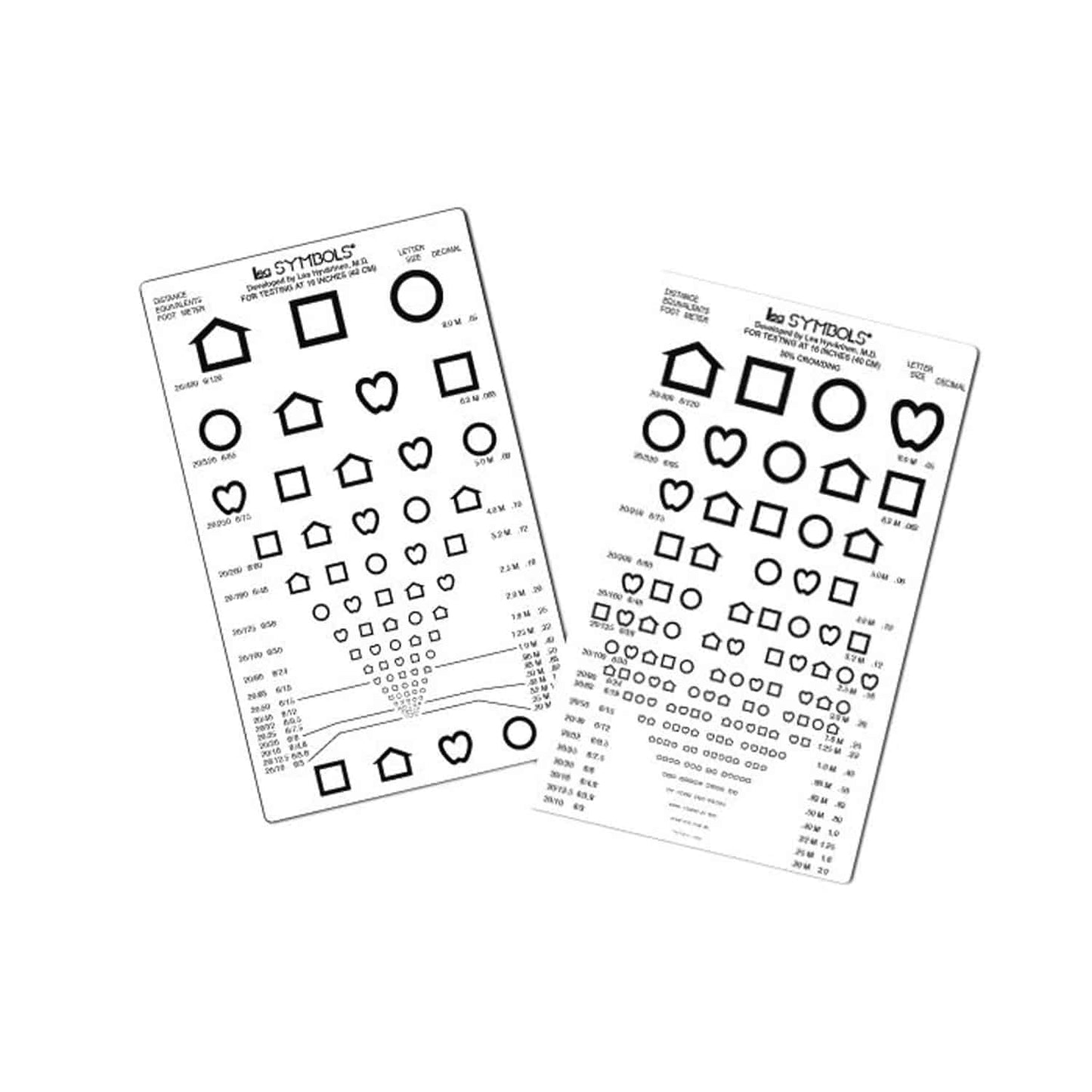 Lea Symbols® Pocket-Sized Near Vision Card For Visual Acuity Testing