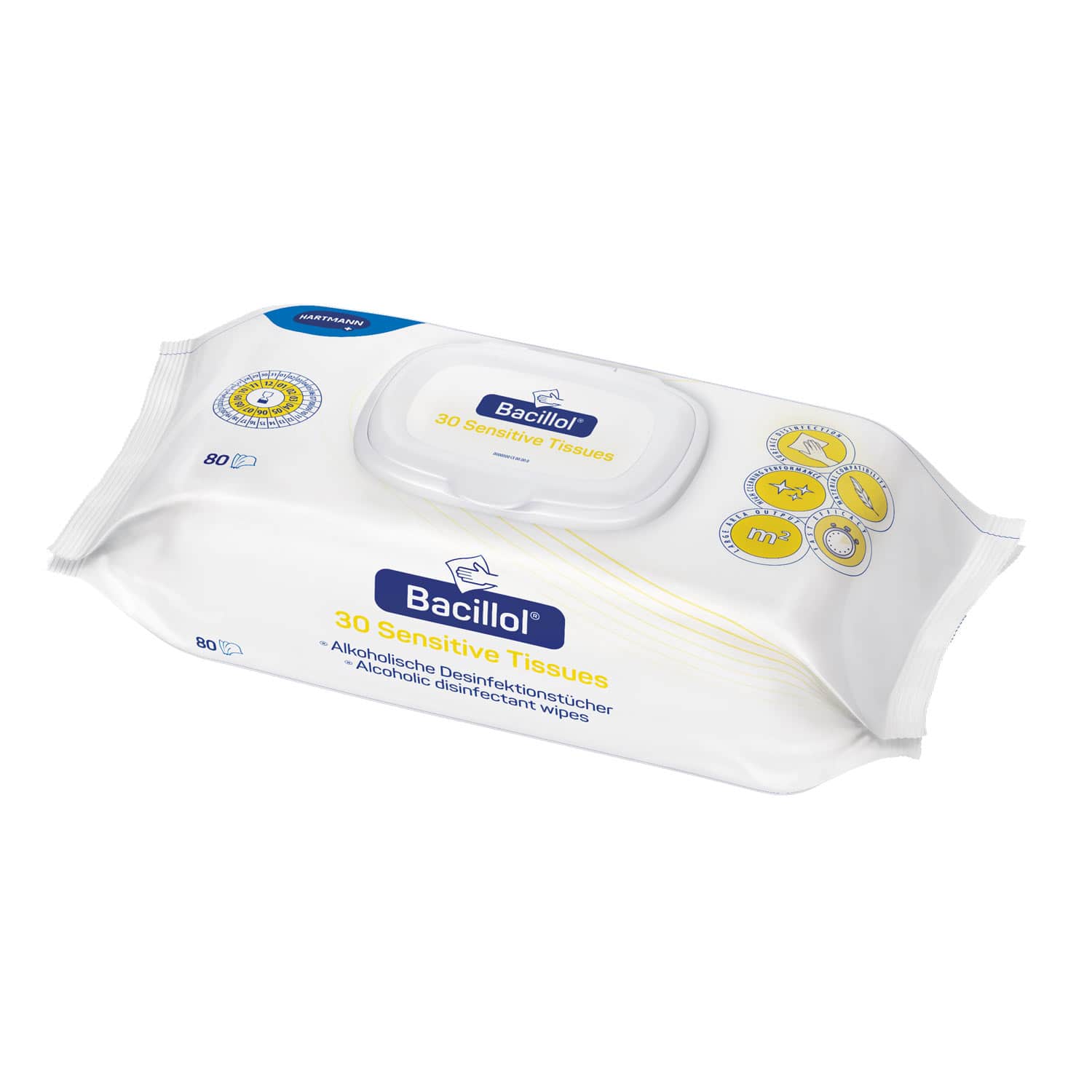 Bacillol 30 Sensitive Tissues Disinfectant Wipes From Hartmann In A Resealable Flowpack