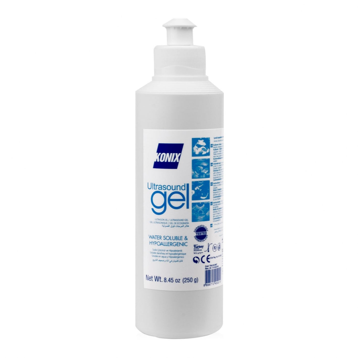 Konix Ultrasound Gel Blue   Coloured Contact Gel   Available In Various Sizes