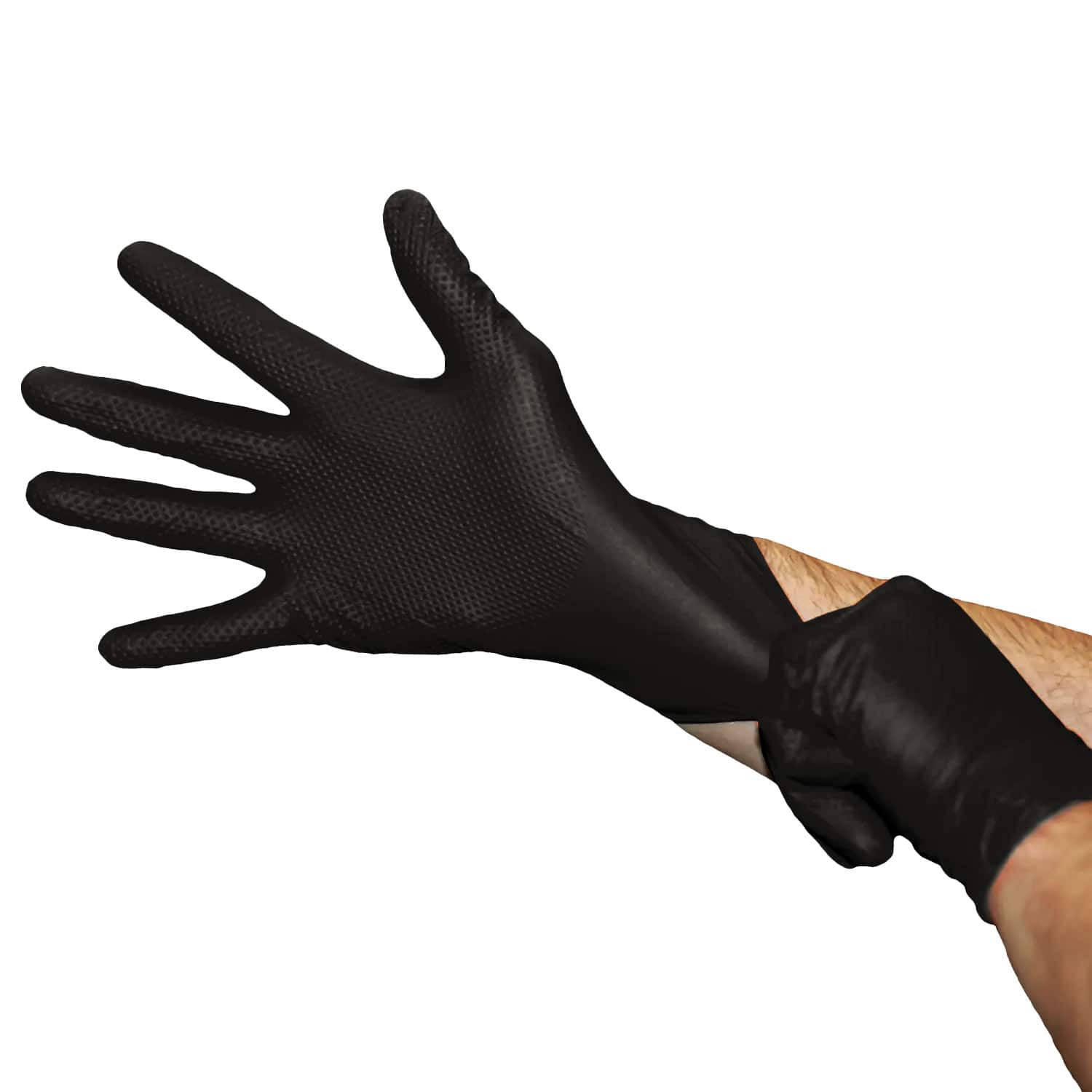 Chemical-Resistant High Grip Nitrile Gloves