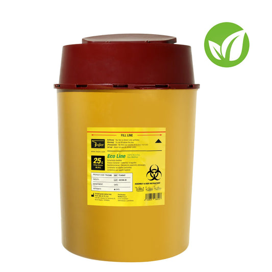 Eco Line Xl Sharps Bin From Teqler   Made Of 100 % Recycled Material