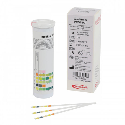 Meditrol® 6 Urine Test Strips For Visual Evaluation