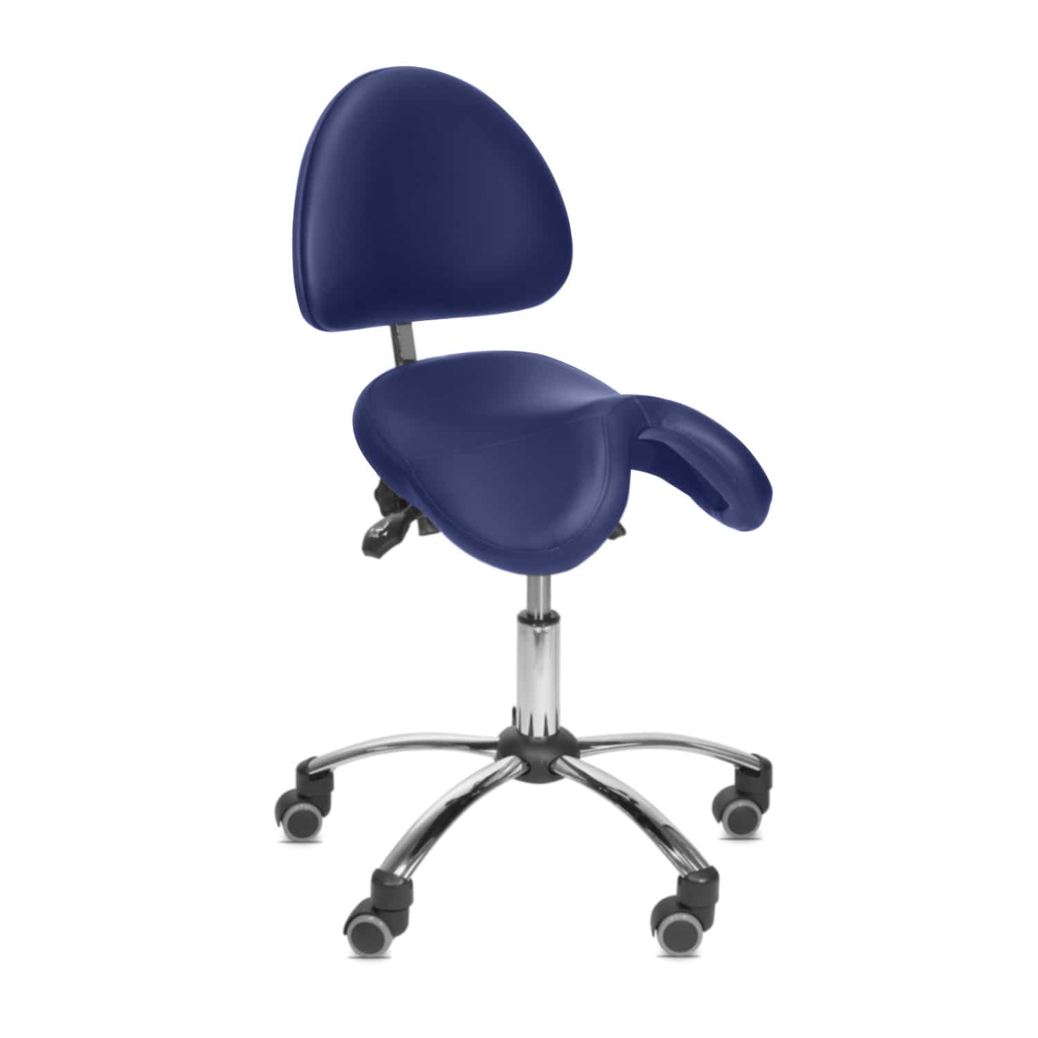 Saddle Stool With Back Support Facilitates Back-Friendly Working