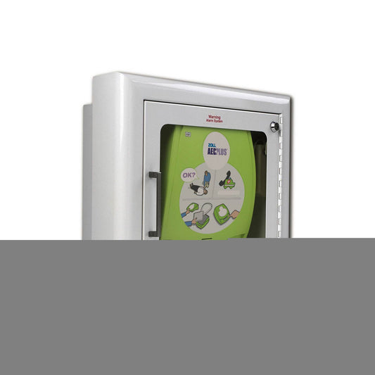 Aed Plus Semi-Recessed Wall Cabinet With Lock And Alarm System