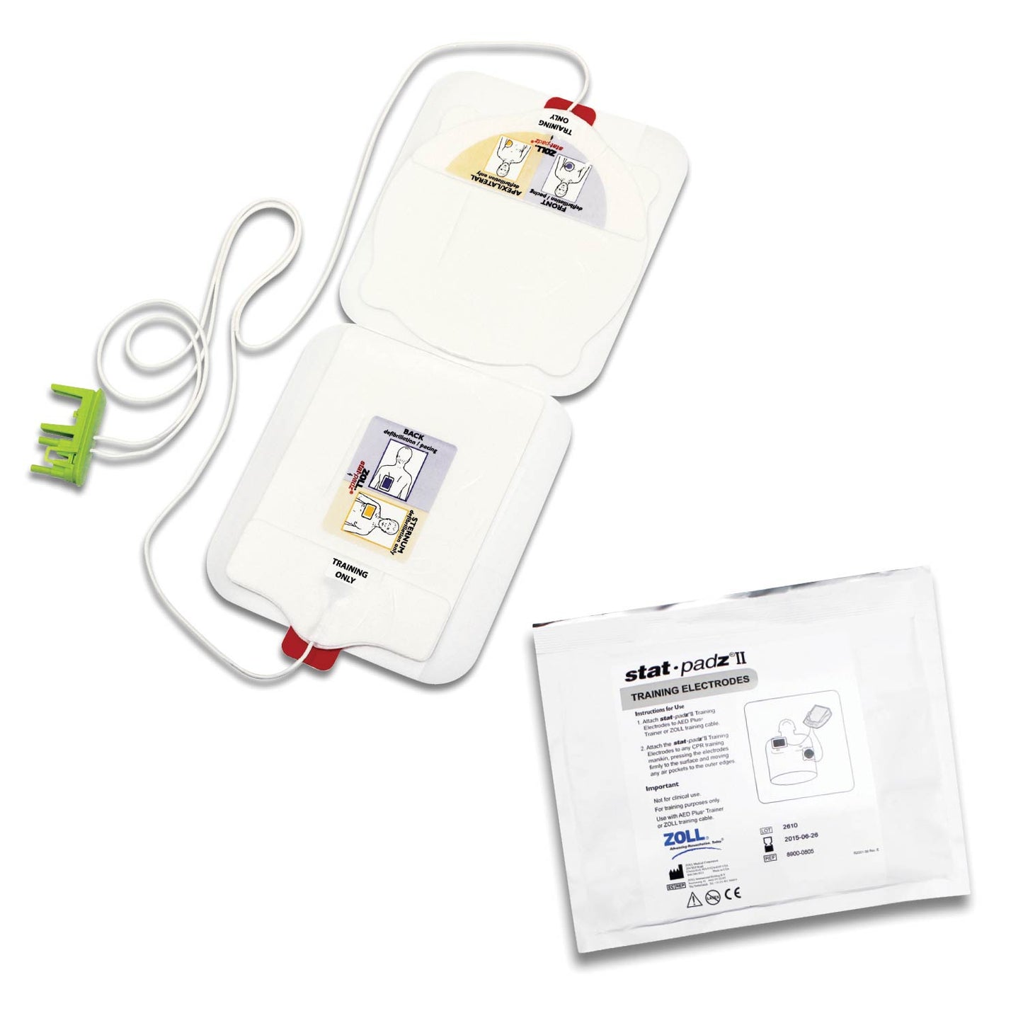 Two-Piece Stat-Padz® Ii Training Electrodes For Aed Plus® Trainer Ii