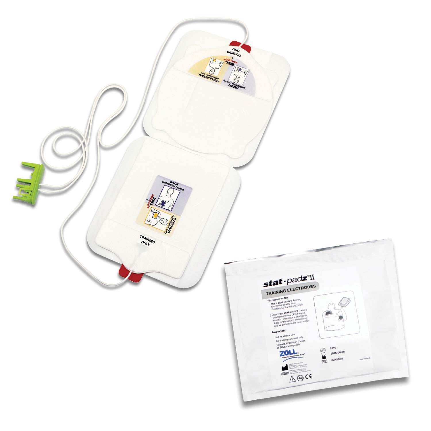 Two-Piece Stat-Padz® Ii Training Electrodes For Aed Plus® Trainer Ii