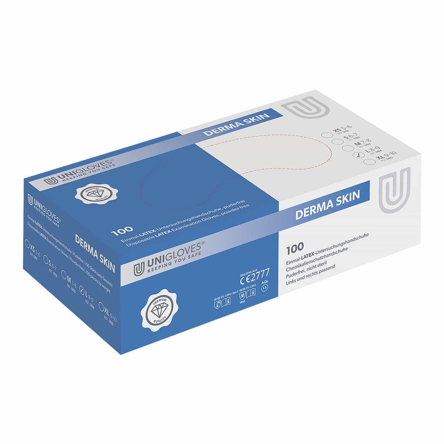 Disposable Gloves Unigloves Derma Skin With Particularly Low Protein Content