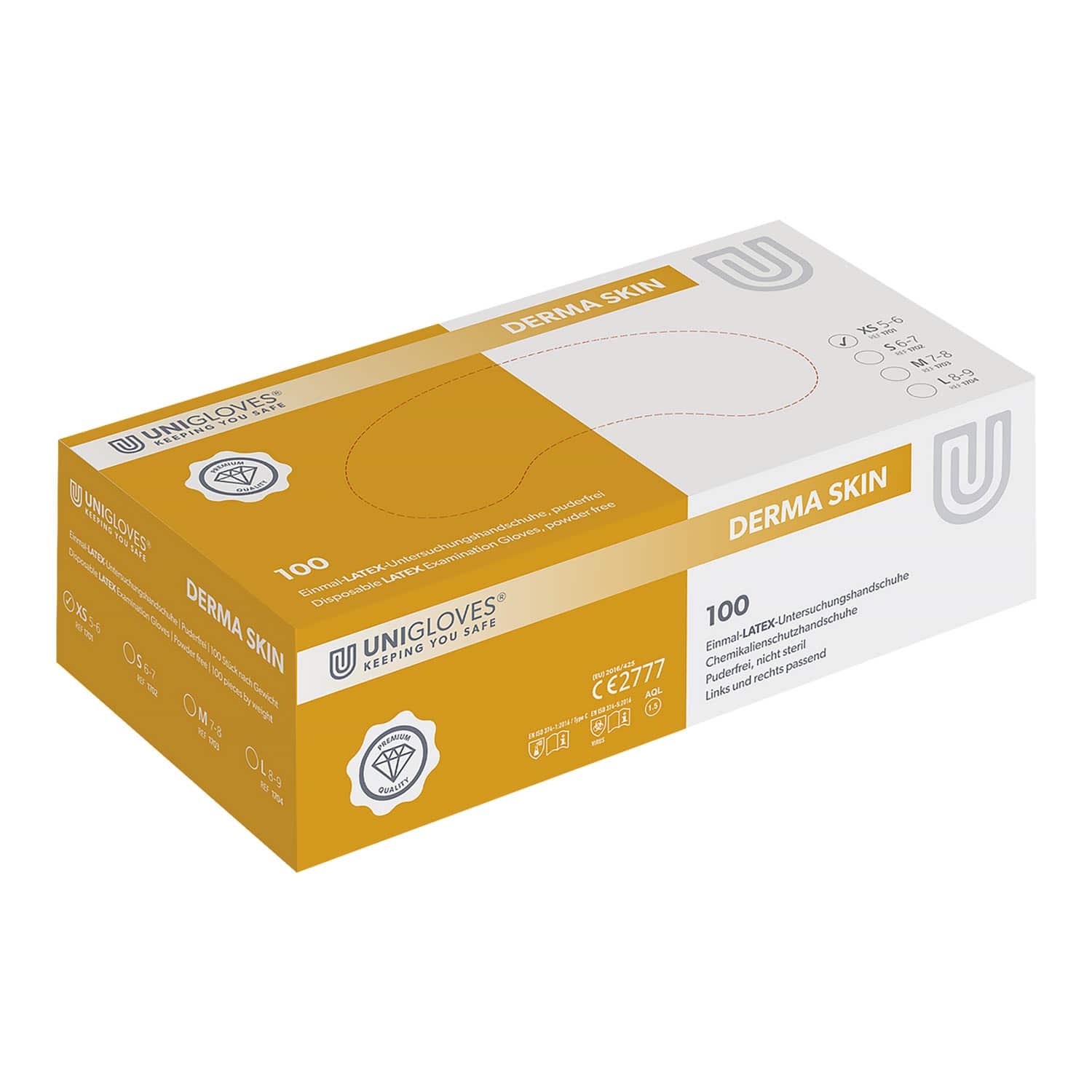 Disposable Gloves Unigloves Derma Skin With Particularly Low Protein Content