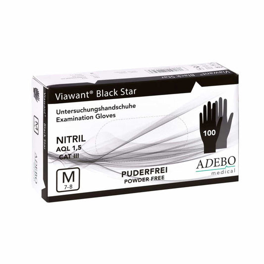 Viawant Black Star Disposable Nitrile Gloves