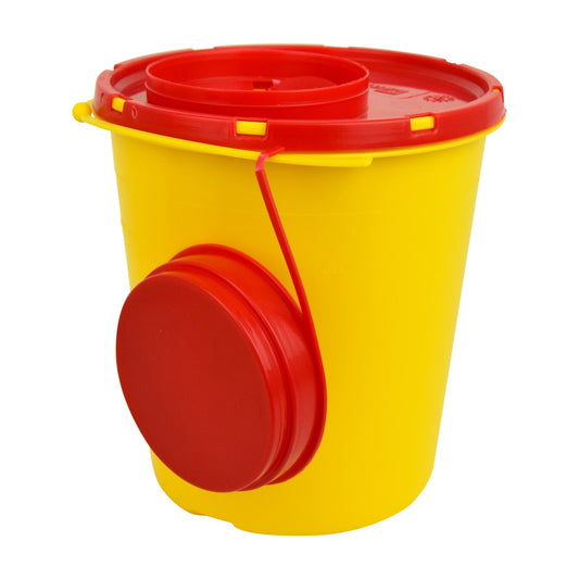 Sharps Container With Wiper Strips In The Lid   1500Ml