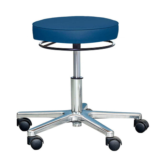 Medical Swivel Chair With Release Ring   Lockable Double Castors And Easy-To-Clean Synthetic Leather Cover