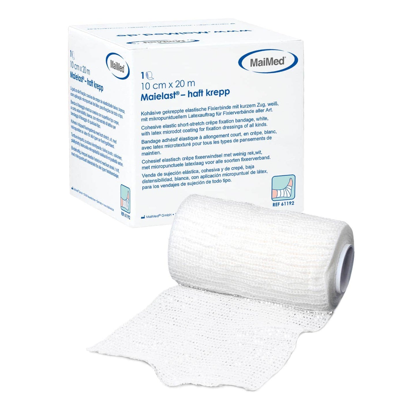 Maielast-Haft Krepp Conforming Bandage   Self-Adhesive With Short Stretch