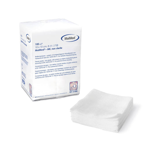 Maimed Non-Sterile Gauze Compresses Per Din En 14079-Vm17   100 % Cotton