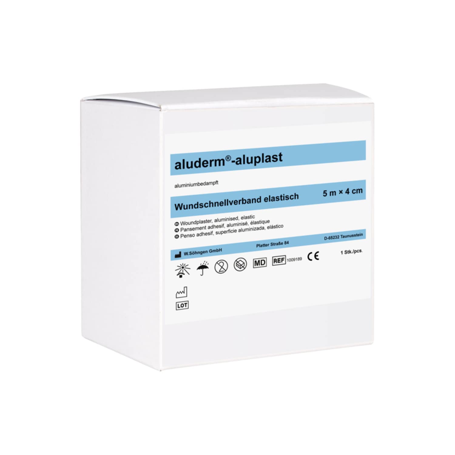 Aluderm®-Aluplast Wound Plaster   Rolled Plaster Strips With Aluminium-Vapourised Wound Dressing